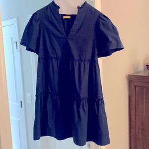 navy, pockets, worn once